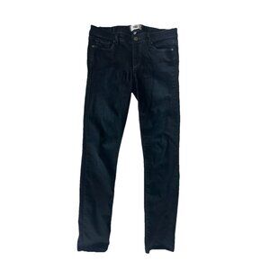 Paige Jeans Womens 29 Blue Skyline Skinny Stretch Rayon Dark Wash Pockets Zip